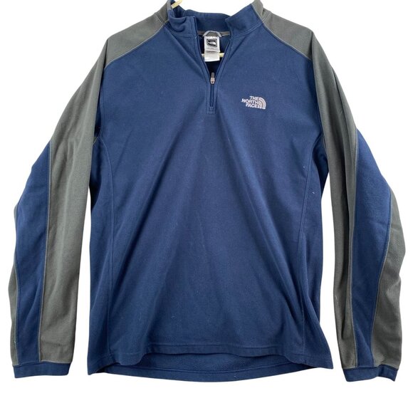The North Face Mens Half-Zip Fleece Pullover M Blue/Gray - Picture 1 of 7